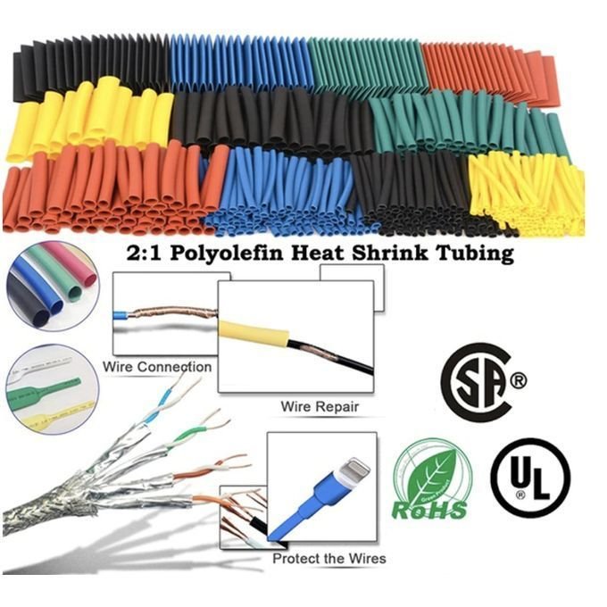 Gaine Thermo Rétractable Tube Fil Isolation Kit Voiture Électrique Cable Wrap Set - Image 1 of 4