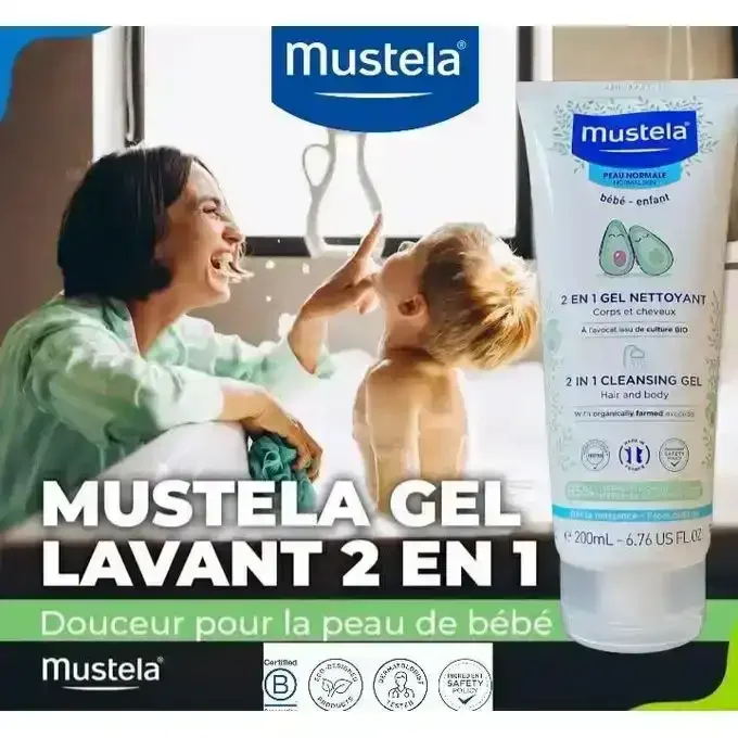 Mustela 2 En 1 Gel Nettoyant Corps Et Cheveux   - Image 1 of 4