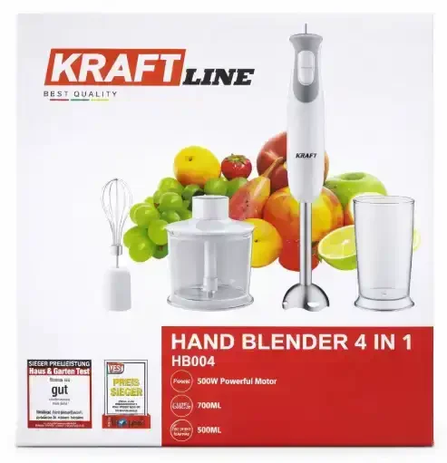 Mixeur Plongeant 4-en-1 Kraft Line – Avec Accessoires Multifonctions - Image 1 of 2