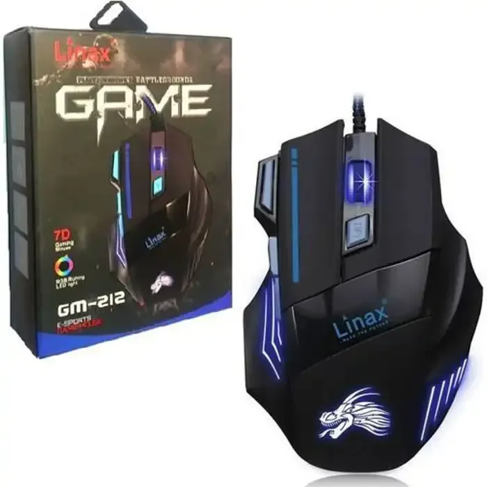 Souris Gamer Rgb Rétroéclairée - Gm-212 E-sport - Bouton Dpi Réglable - Image 1 of 4