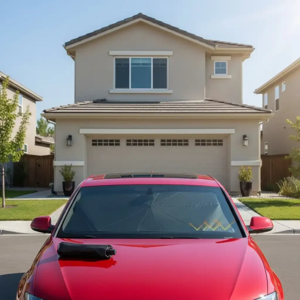 Plustar Car Windshield Sunshade, Front Window Sunshade Heat Insulation Sun Shade Protection - Image 1 of 4