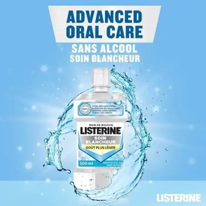 Listerine Bain Bouche Soin Blancheur By Listerine 500 Ml , New Grand Model - Image 1 of 4