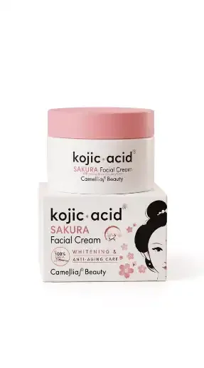 Crème Visage À L'acide Kojique Sakura Pour Éclaircir, Hydrater Et Uniformiser Le Teint - Image 1 of 3