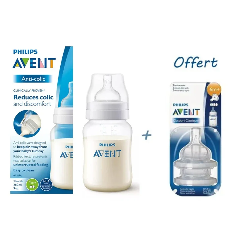 Biberon Anti-colique 1m+et  + 2 Tetites 6m+ - Image 1 of 1