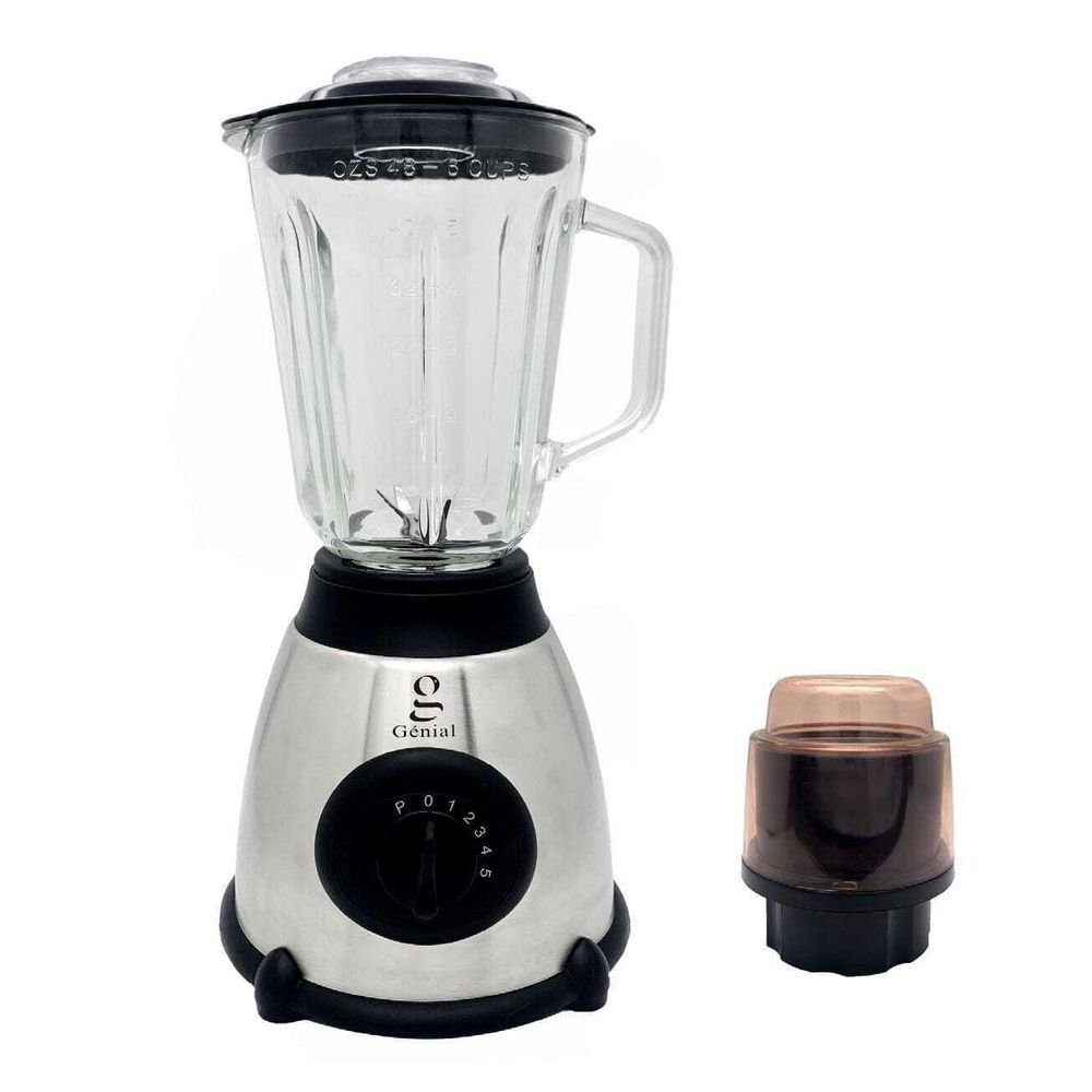 Mixeur 1000 W Blender 5 Vitesses 1,5 Litres + Moulin À Épice En Verre - Image 1 of 1