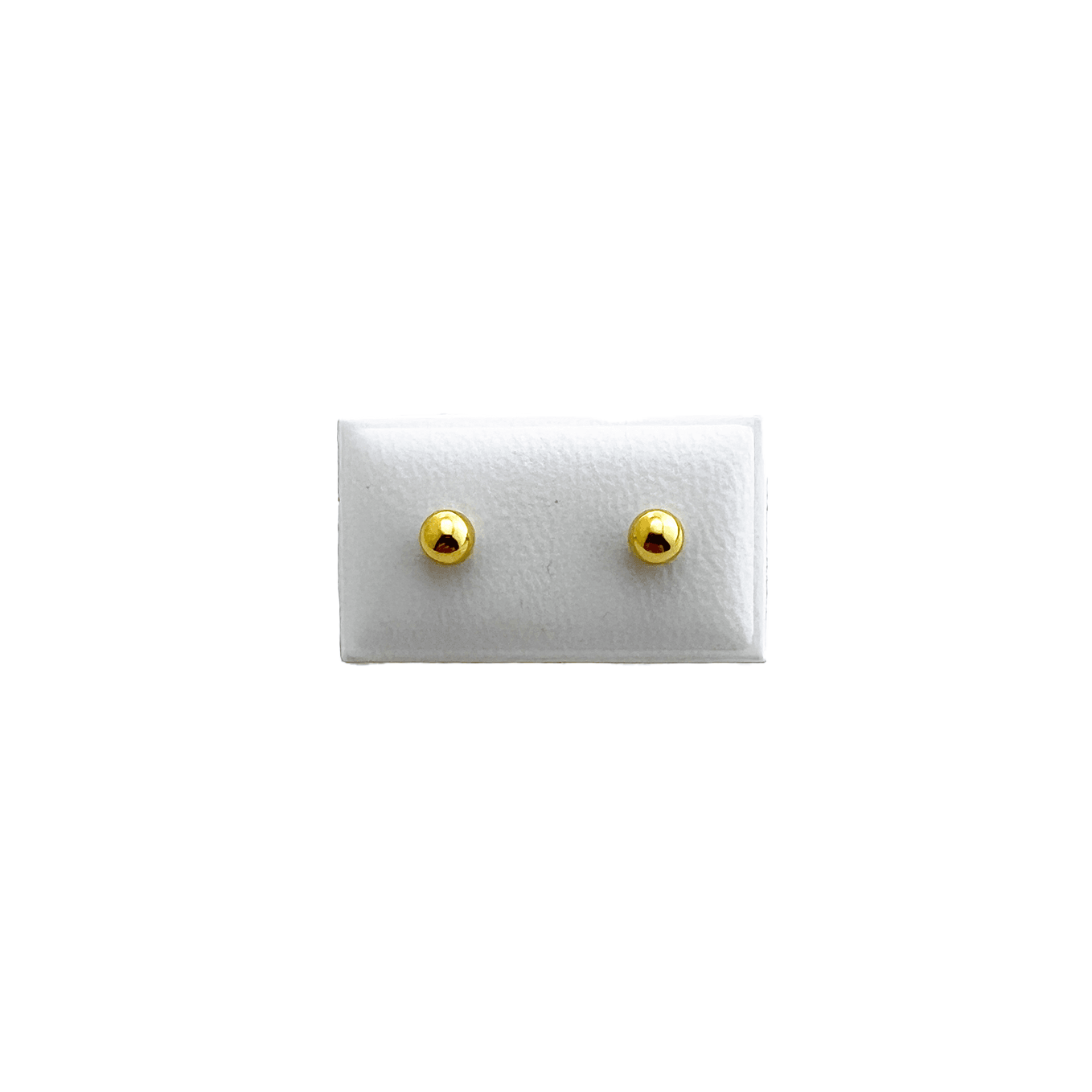 Boucles Doreilles Bébé Or Jaune 18k – Puces Rondes Scintillantes, Cadeau Précieux Et Sûr - Image 1 of 3