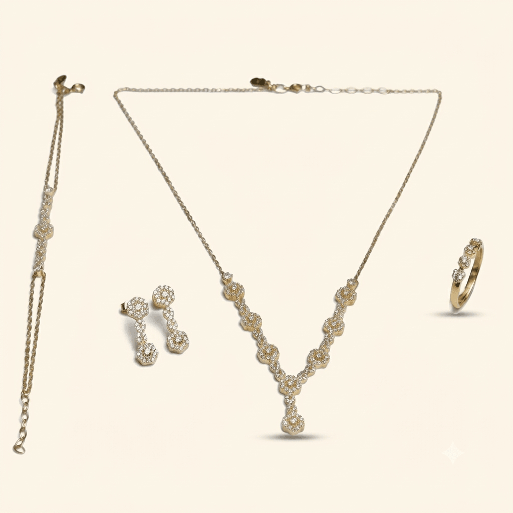 Parure Éclat Royal En Or Jaune 18 Carats - Image 1 of 3