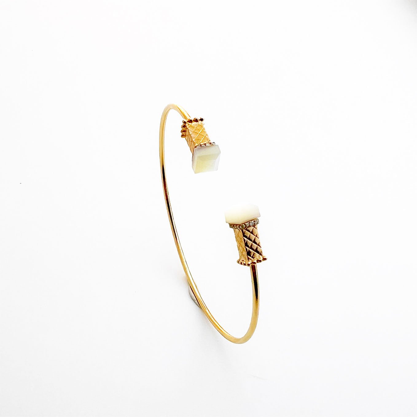 Bracelet Chaîne Or Rose 18k Diamant Naturel Éclat Discret, Élégance Raffinée - Image 1 of 3