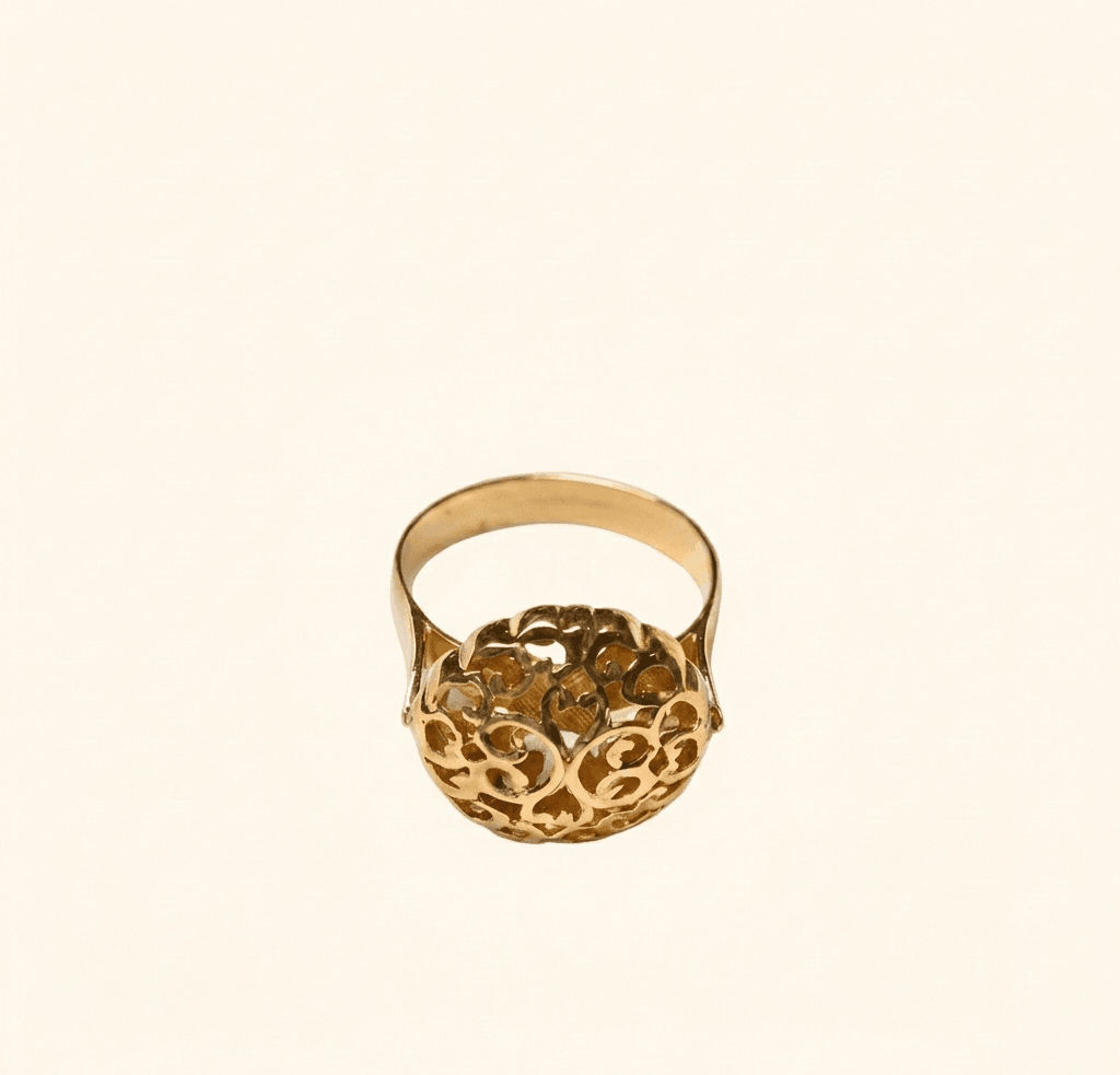 Bague Arabesque Héritage En Or Jaune 18 Carats – Collection Élégance Royale - Image 1 of 3