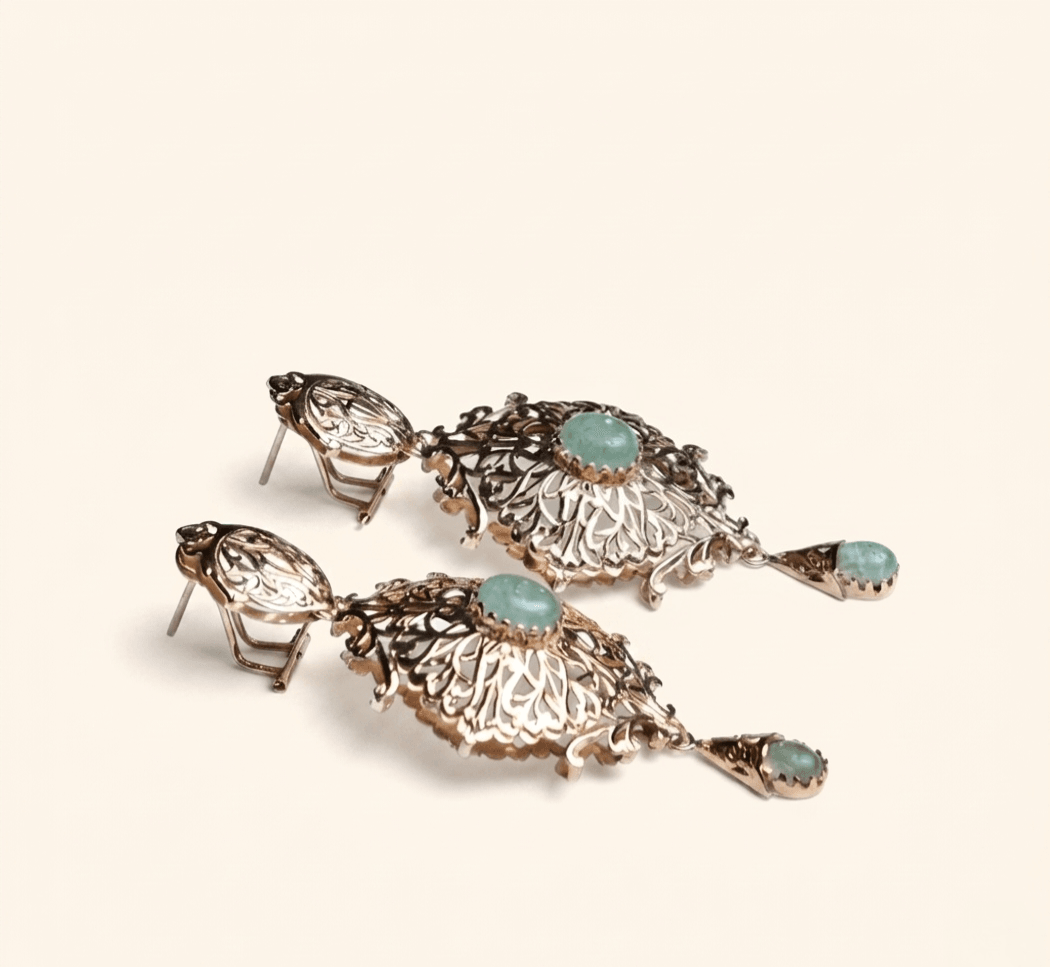 Boucles D'oreilles Arabesque Royale En Or Jaune 18 Carats - Image 1 of 3