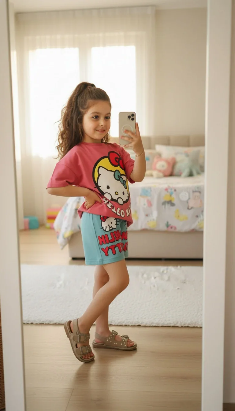 زي Hello Kitty اللطيف للصغيرات - Image 1 of 2