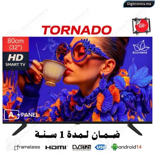 Smart Android Tv 32 Hd Panneau A+, Hdmi/usb, Youtube + Support Gratuit - Image 1 of 1