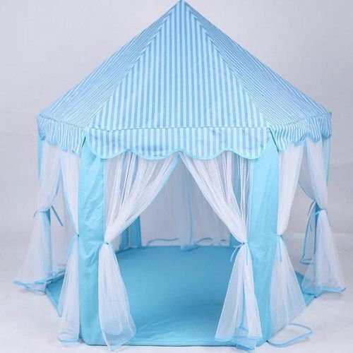 Tente Chateau Pour Enfant Bebe, Princes Princesse, 140-135 Cm, Maison De Jeu Pliable - Image 1 of 4