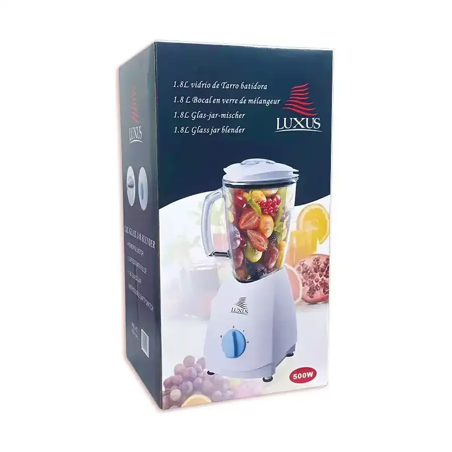 Blender En Verre - Bol En Verre Grande Capacité 1,8 L– Puissance 500w + Cadeau - Image 1 of 4