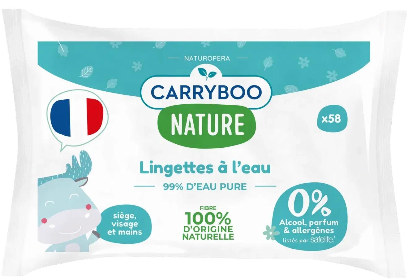 Lingettes À L'eau Pure Calendula Bébé Naturelles Peaux Sensibles - Image 1 of 1