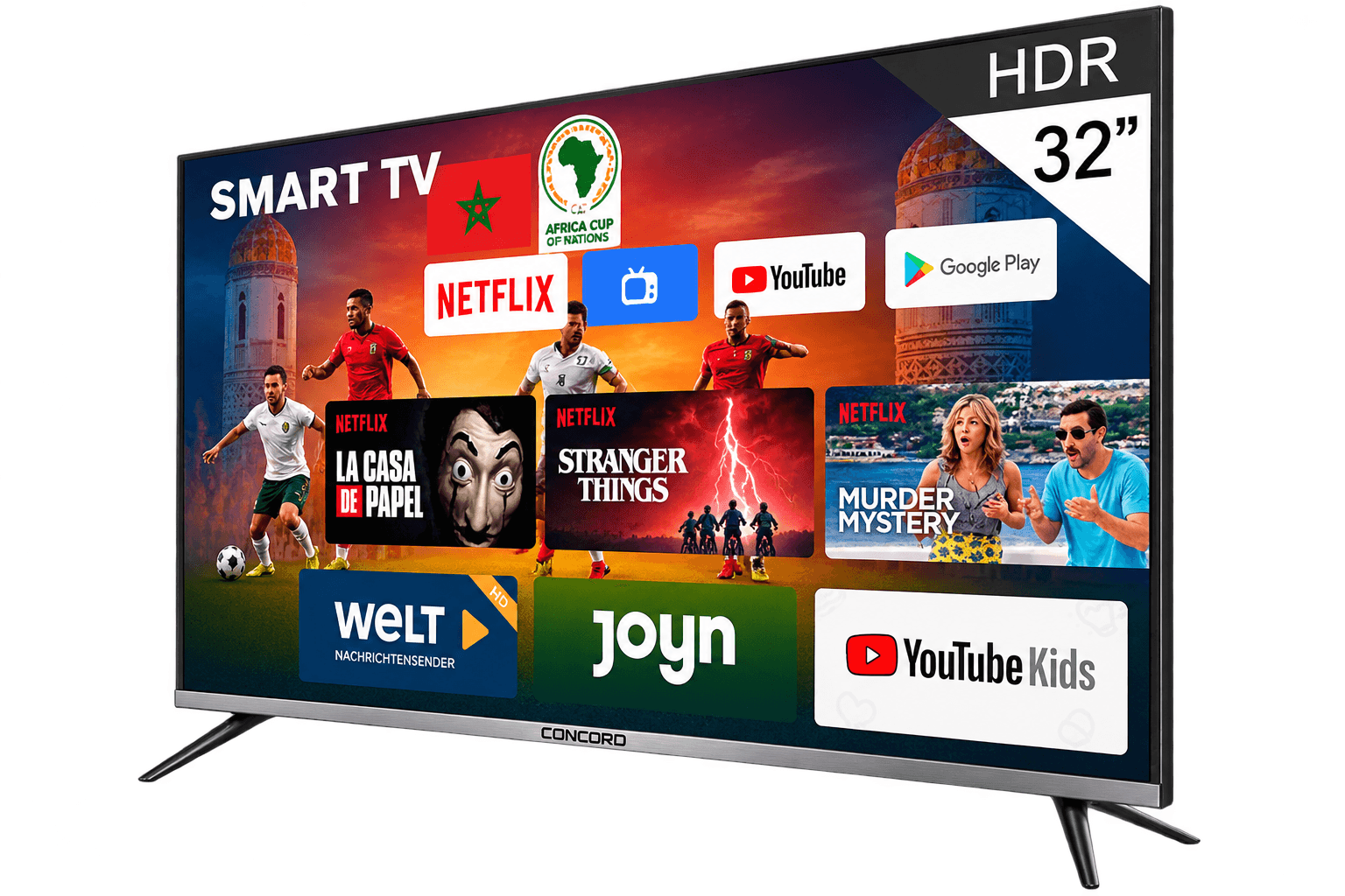 Tv Concord 32 Pouces Smart Tv Hdr – Led32sm345cr - Image 1 of 1