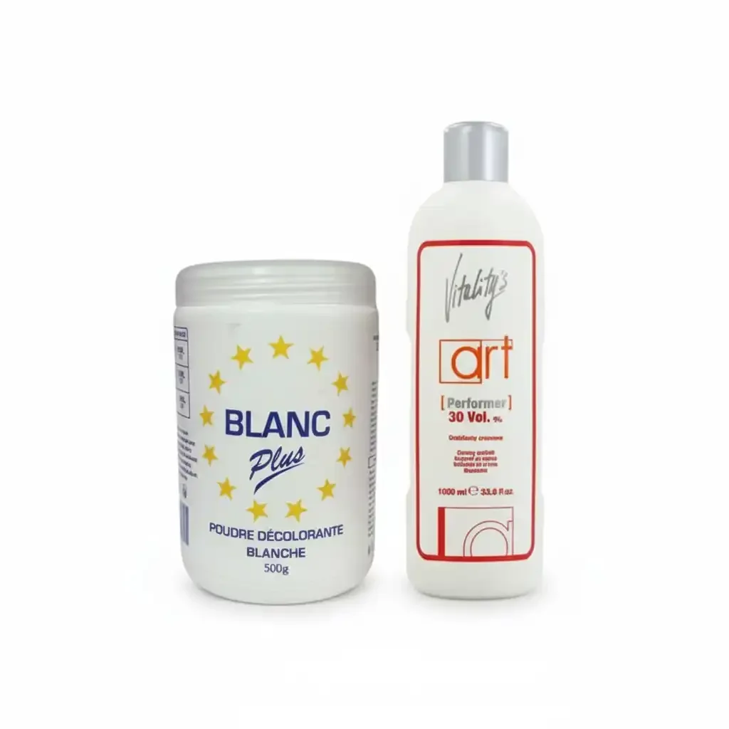 Pack Oxydant 30 Volume 1000 Ml + Poudre D'eau De Javel Blanche 500 G - Image 1 of 4