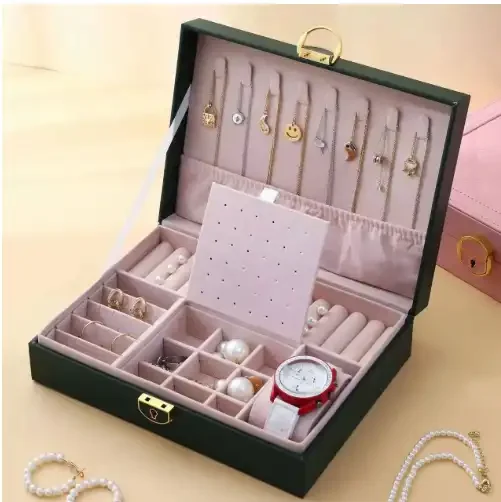 Boîte À Bijoux Multi Compartiments Avec Verrou – Multicolore - Image 1 of 3