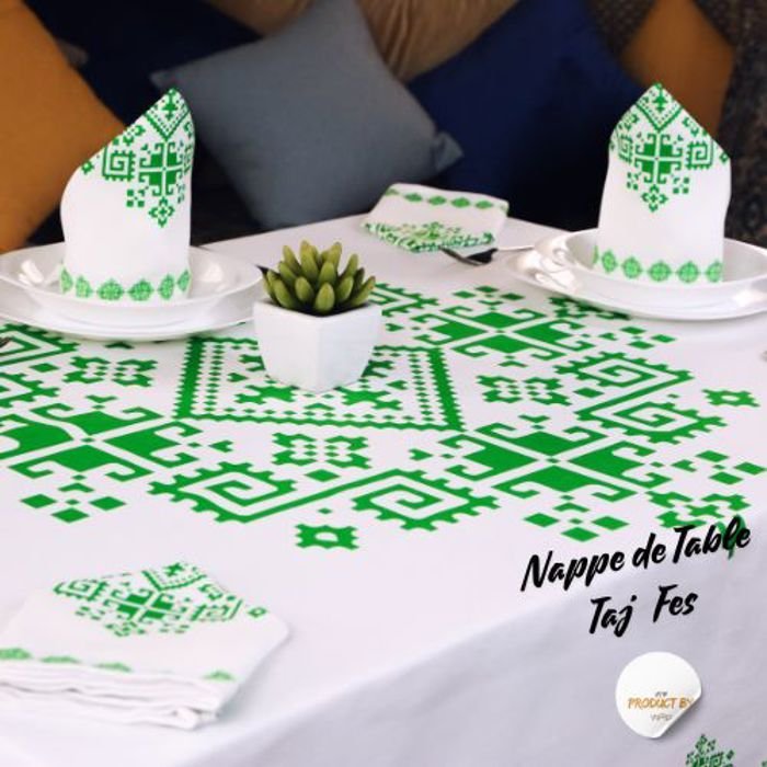 Nappe De Table- Zahrat Fès - Motifs Marocains Authentiques - Image 1 of 2