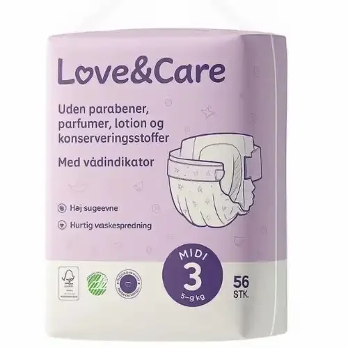 Love Care Couches Junior Taille 3 (5-9 Kg) - 280 Couches - Image 1 of 2