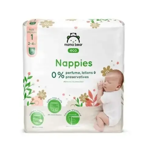 Couches Bébé Écologiques Ultra Absorbantes Taille 1 (2-4 Kg) (28 Couches X 6) - Image 1 of 2