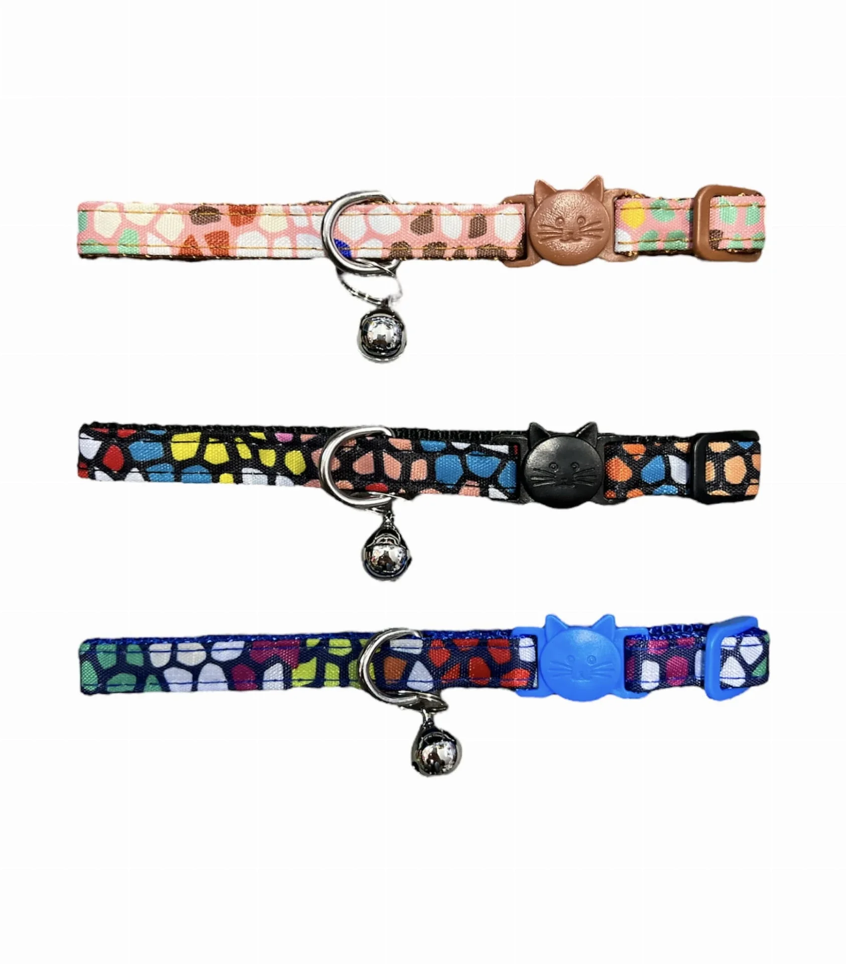 Collier Mosaïque Pour Chat Avec Grelot – 3 Coloris - Image 1 of 1