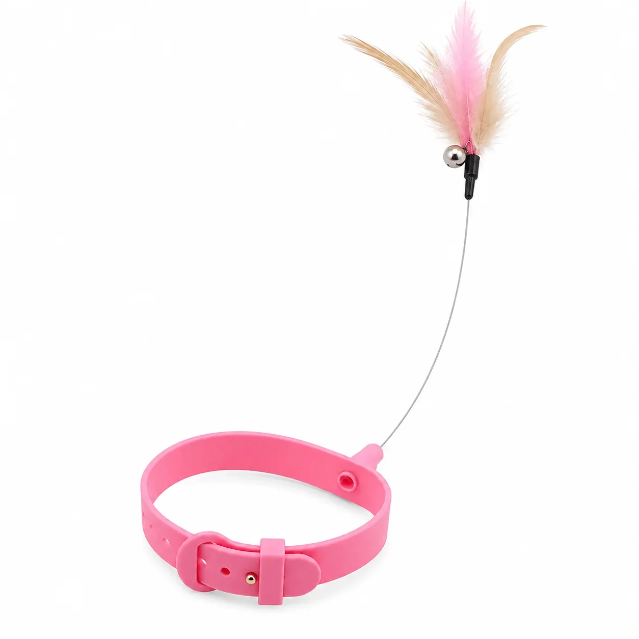 Collier Pour Chat Avec Jouet Interactif À Plumes – Flexible Et Réglable - Image 1 of 1