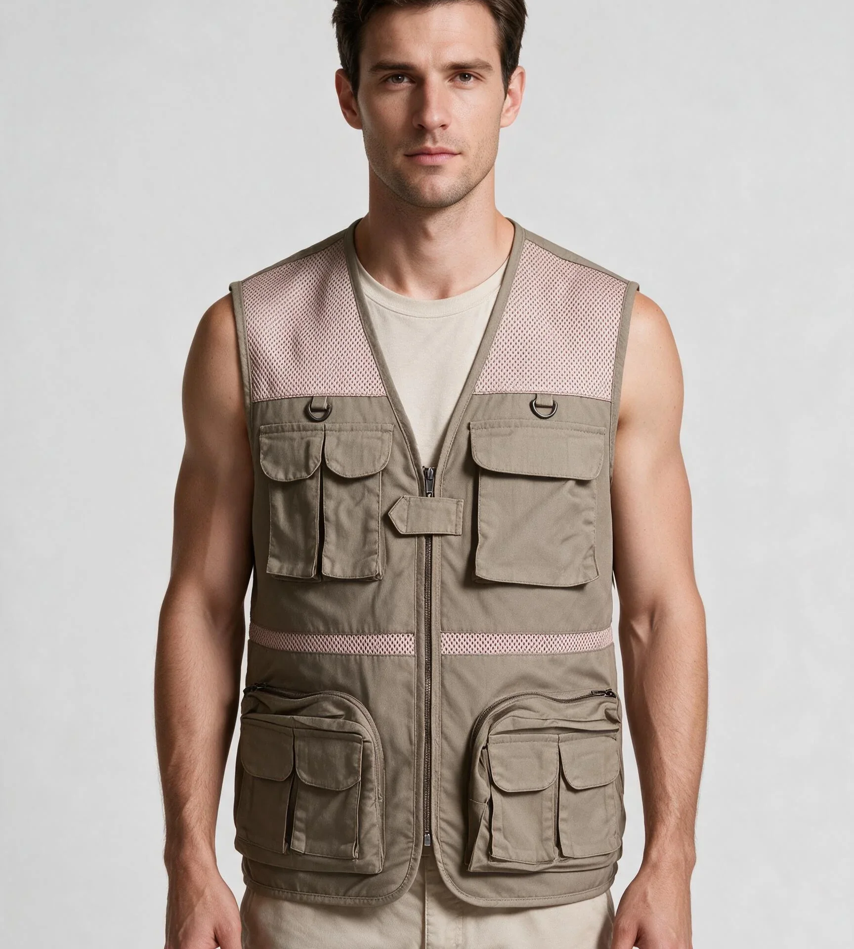 Gilet Tactique Multipoches Style Safari - Image 1 of 4