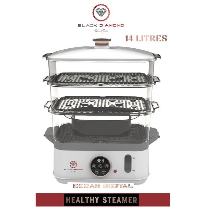 DIGITAL HEALTHY STEAMER 14L: Cuiseur Vapeur XXL Sans BPA - Image 1 of 7