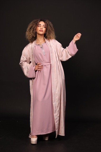 ENSEMBLE SULTANA - ROSE & GRIS - Image 1 of 3