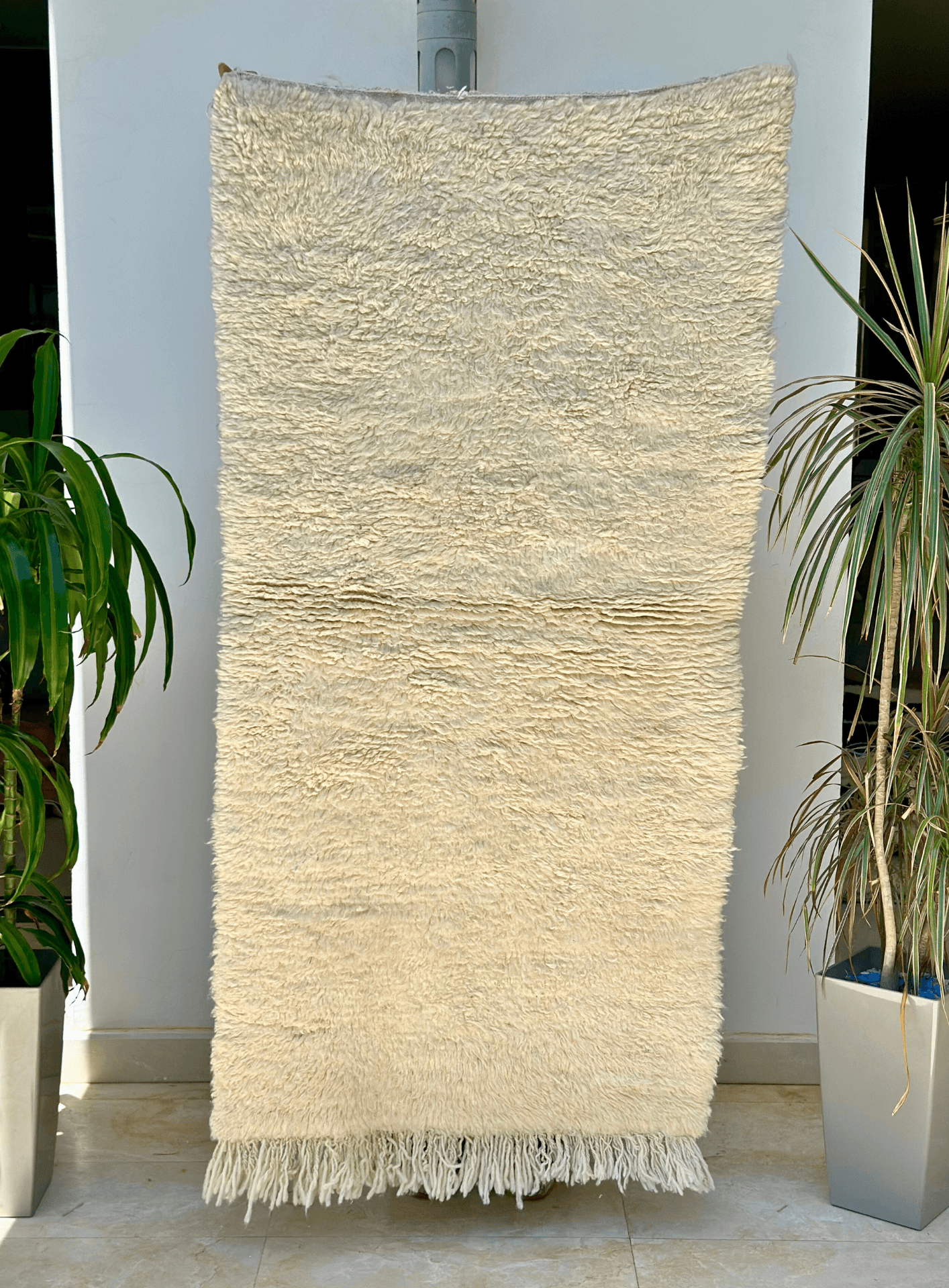 Tapis berbère Mrirt crème 100% laine de mouton - 174cm / 90cm - Image 1 of 2