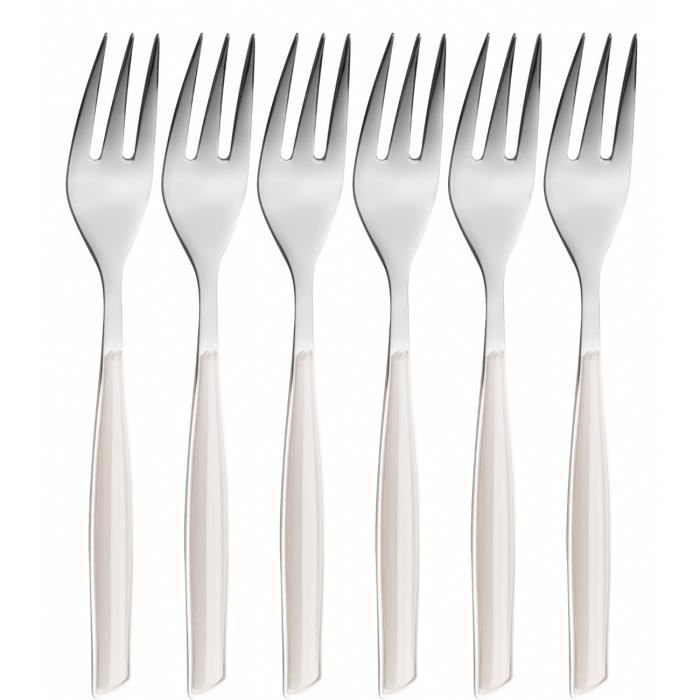 Glamour 6 Pcs Fourchettes à Gâteau Ivoire - Image 1 of 1