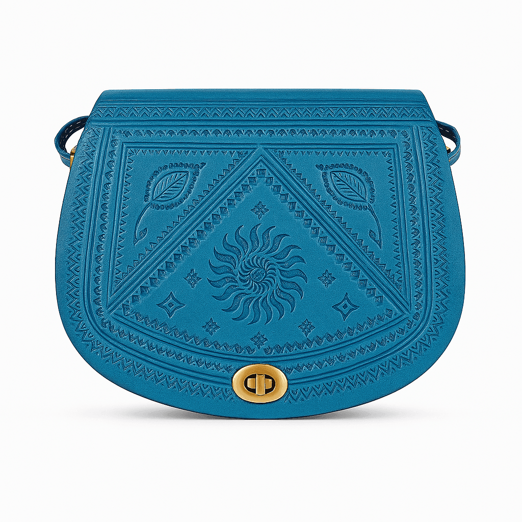 Sac En Cuir Marocain Fait Main - Design Berbère Unique - Image 1 of 2