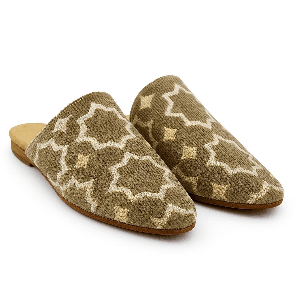 Chaussons mules marocains de luxe Tamghra pour dames - Image 1 of 2