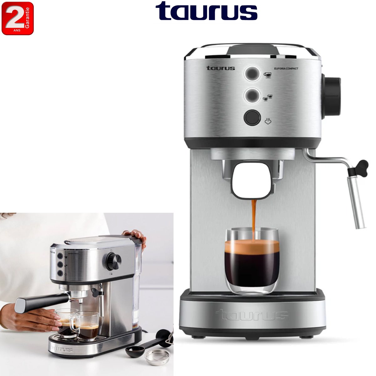 Cafetière expresso EUFORIA COMPACT - Image 1 of 8