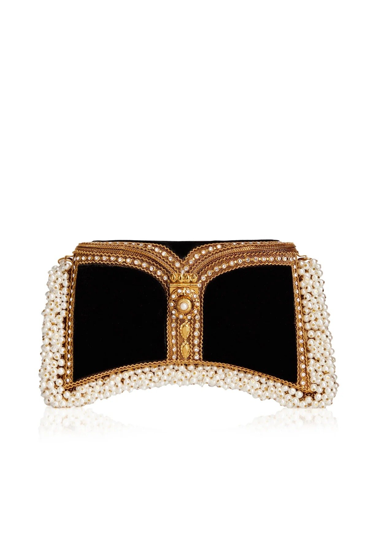 Zeenat Pearl Purse -Cocktail Black - Image 1 of 3