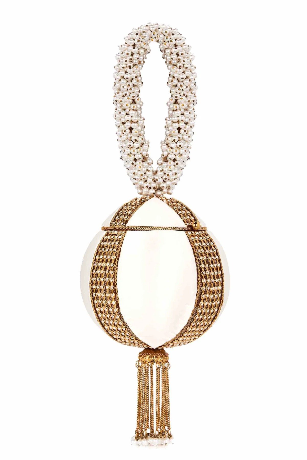Babi Jewel Sparkling Champagne Pearl Bracelet -Bridal -Gold & Off-White - Image 1 of 4