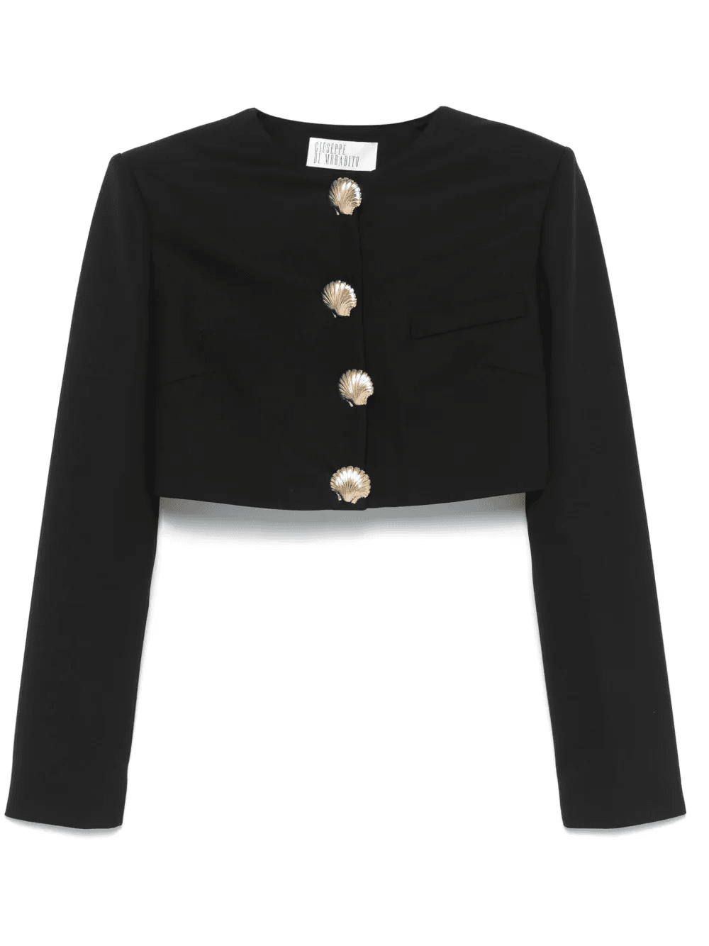 CROPPED JACKET WITH SEA SHELL PIN DEALLING  - Image 1 of 4