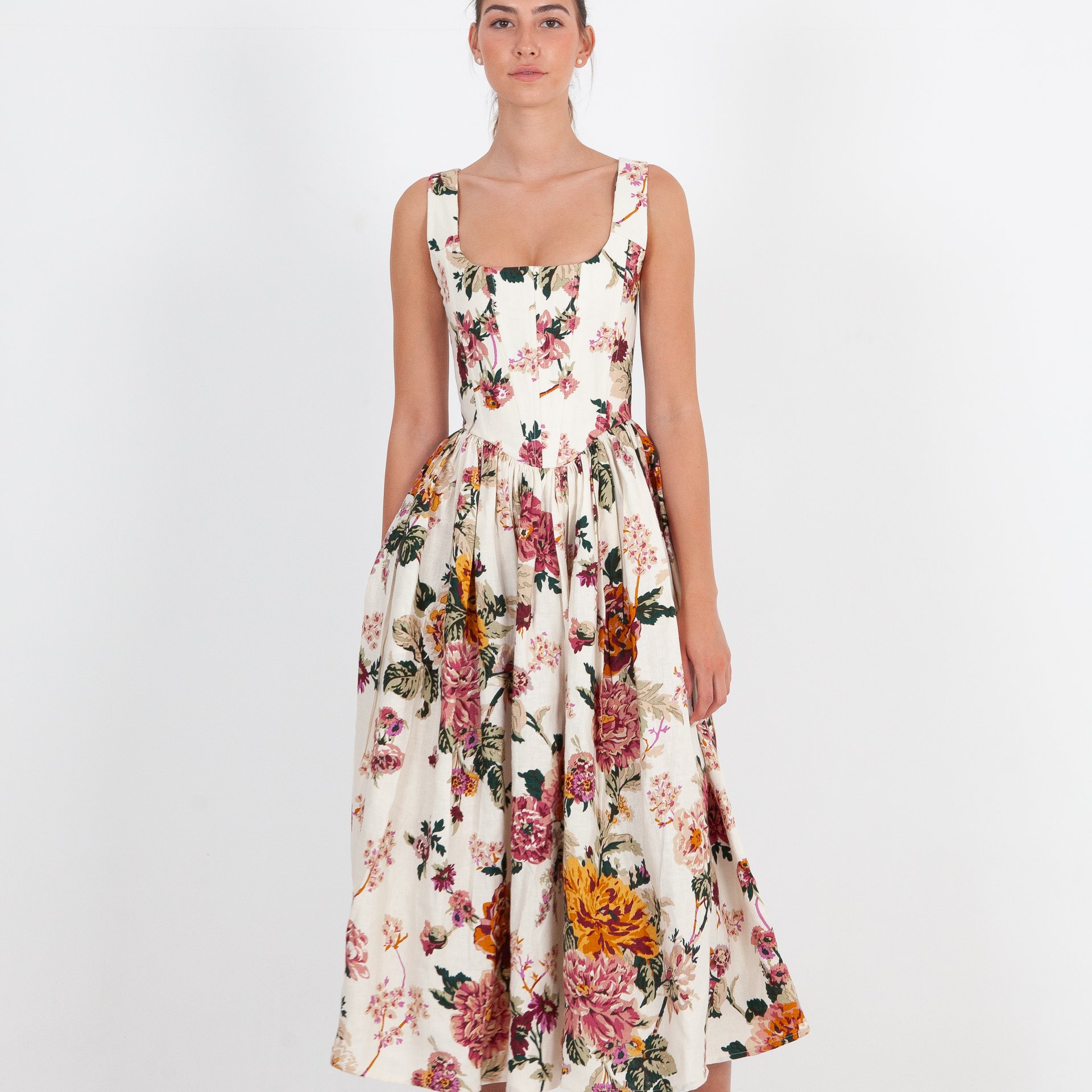  Robe Corset Fleuri - Image 1 of 4
