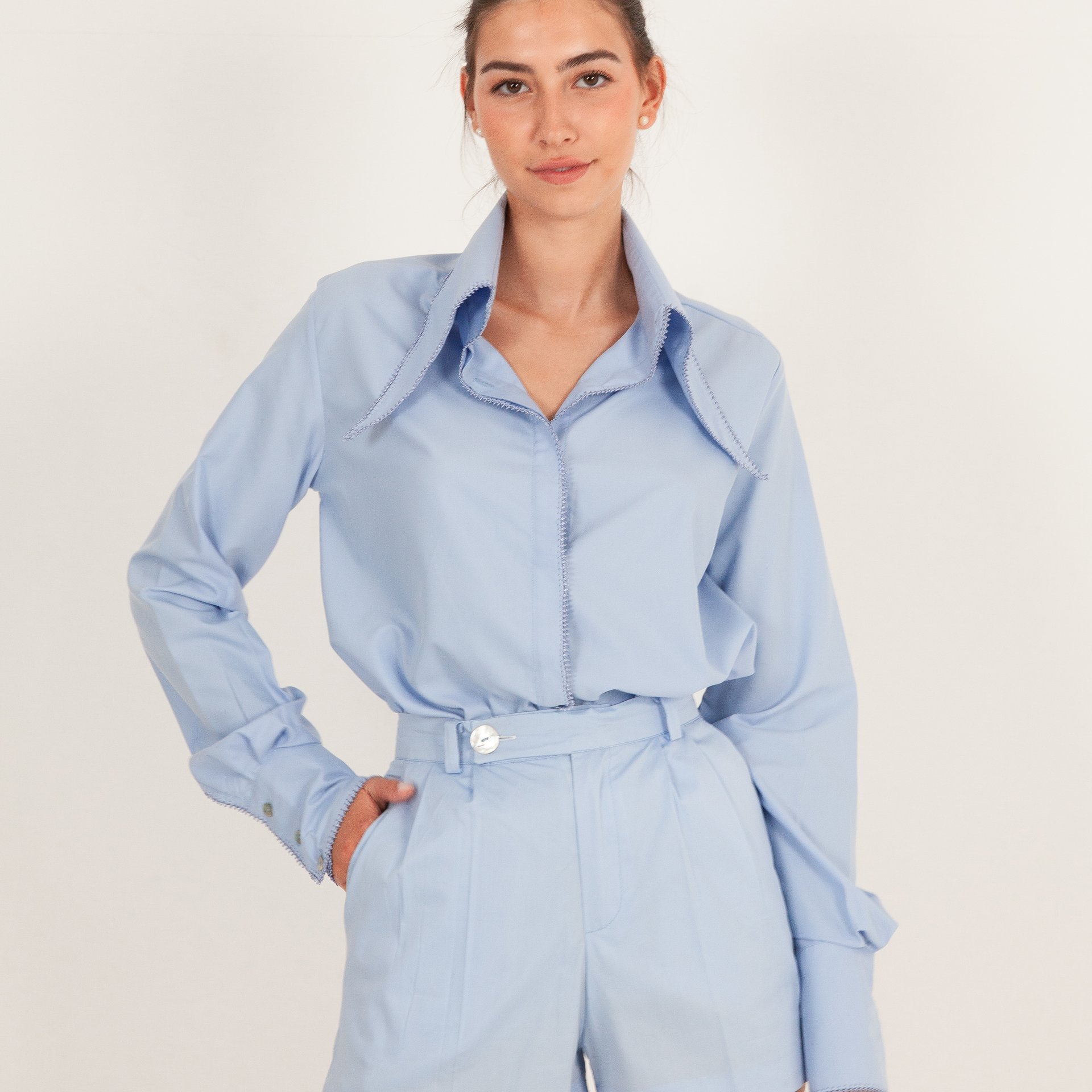 Short en popeline de coton  - Image 1 of 4
