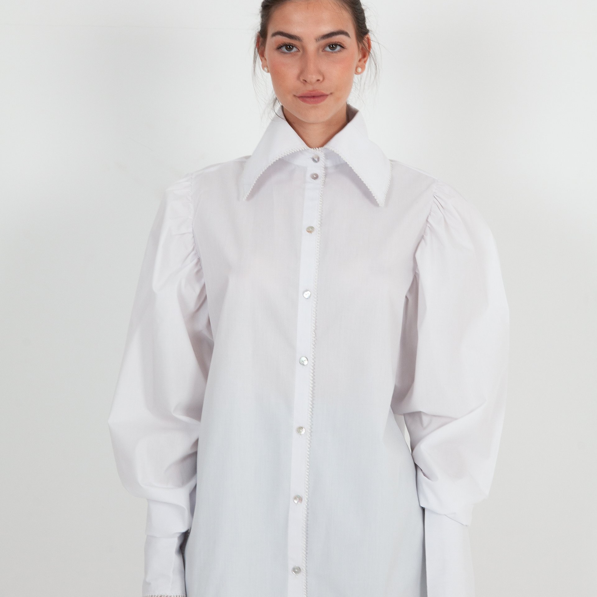 Chemise Oversize en Popeline de Coton - Image 1 of 4