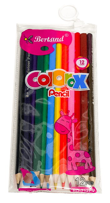 Crayons de couleur de 12 Long Bertand Boite en plastique  - Image 1 of 1