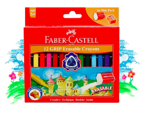 Pack de 12 Crayons de cire GRIP + Gomme + Taille crayon Faber-Castell - Image 1 of 1