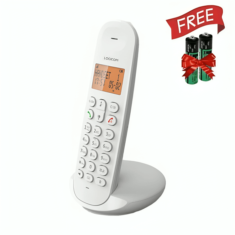 Téléphone Fixe Sans Fil ILOA 150 Blanc + 2 Piles Incluses Gratuit - Image 1 of 4