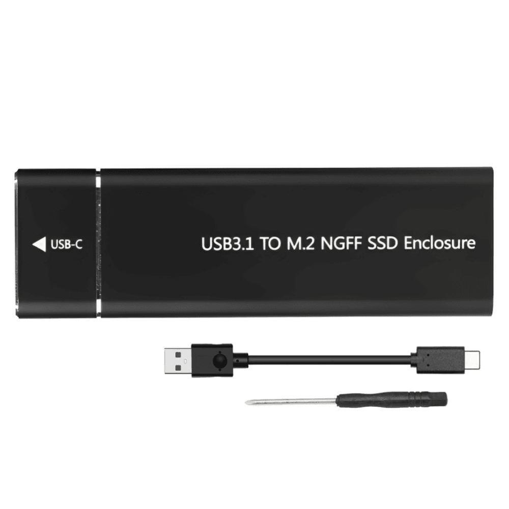 Boitier SSD USB 3.1 vers M.2 NGFF – Enclosure Portable Type-C pour SSD B Key / NGFF SATA - Image 1 of 4