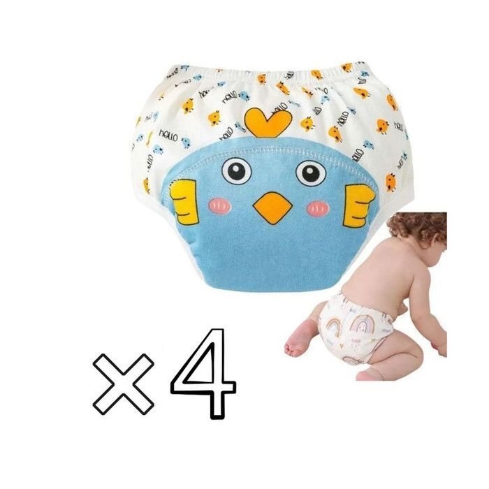 Pack De 4 Culottes D’apprentissage Lavables – Couleur Et Design Aléatoire - Image 1 of 1