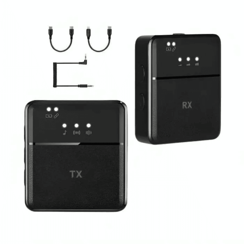 Microphone sans fil 2 en 1 à double suppression du bruit SX9 Compatible avec Smartphones Android et iPhone Type-c - Image 1 of 4