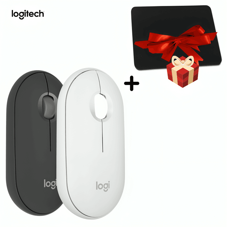 Pack Souris Logitech Pebble M350s Sans Fil avec Tapis de Souris Offert - Image 1 of 7