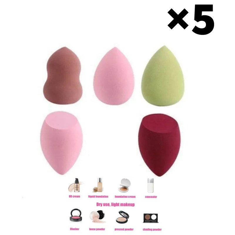5 Mini éponges de Maquillage Couleurs Aléatoires - Image 1 of 5