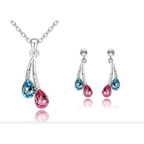 Parure de bijoux Fushia Turquoise.  - Image 1 of 1